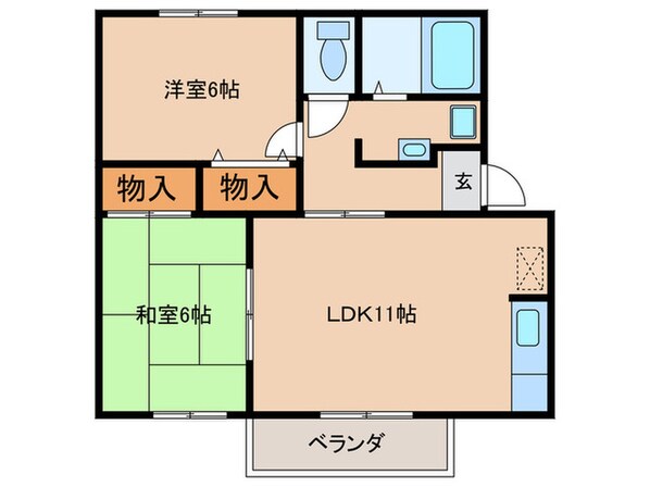 フレマリール若竹 南棟の物件間取画像